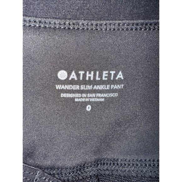 Athleta Wander Slim Ankle Pant in Black Womens Size 0 - Picture 7 of 9